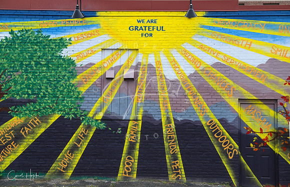 Gratitude Mural by Positive Street Art - Nashua